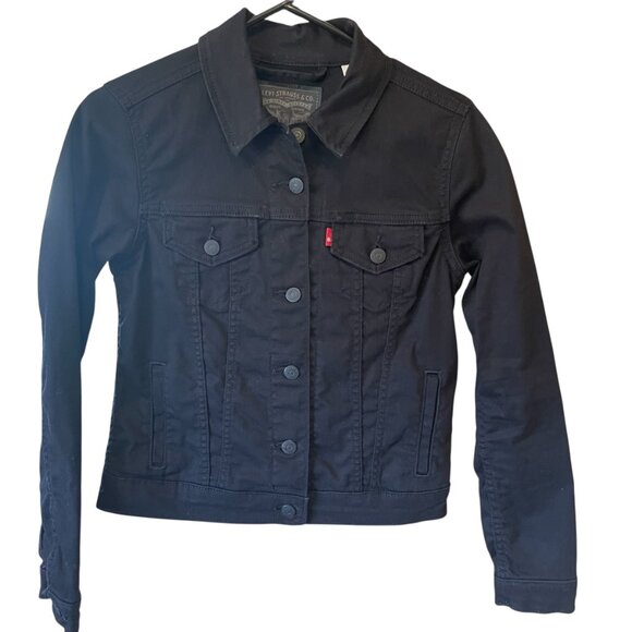 LEVI'S| Original Trucker Jacket Like New condition SZ XS BLK - Picture 4 of 9